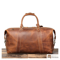 Sac de voyage cuir Routard camel vu de dos