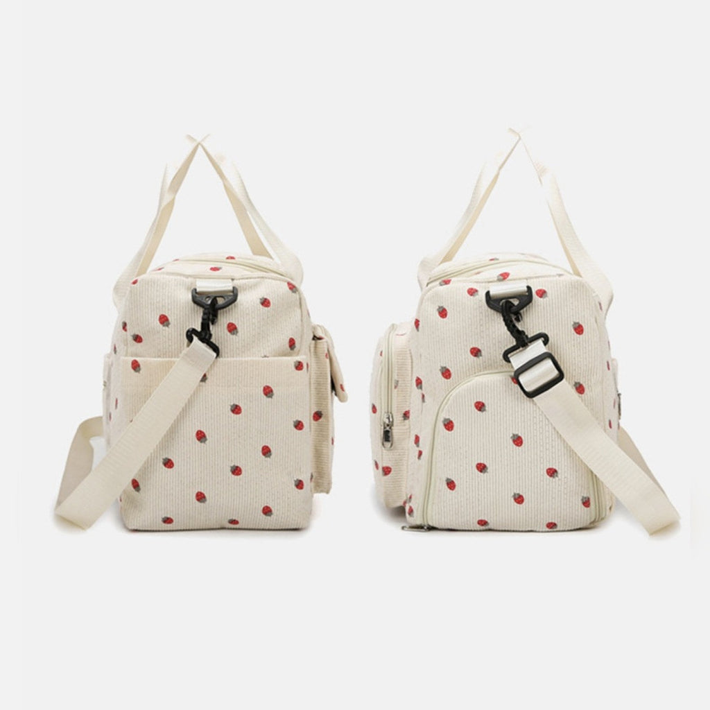 Pack Dolce + Lagune : sac Dolce en velours côtelé à motif fraises