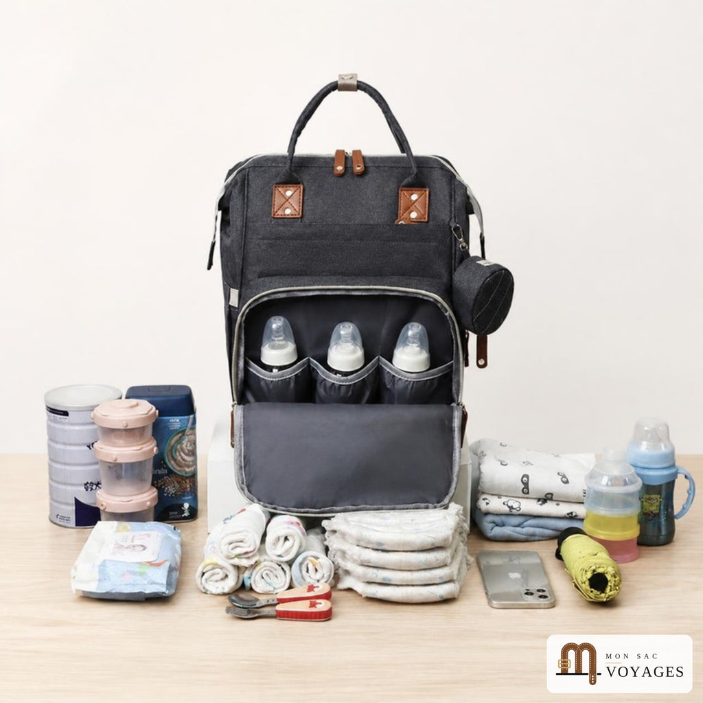 Poche avant à 3 compartiments biberons du sac de voyage bébé Cocon