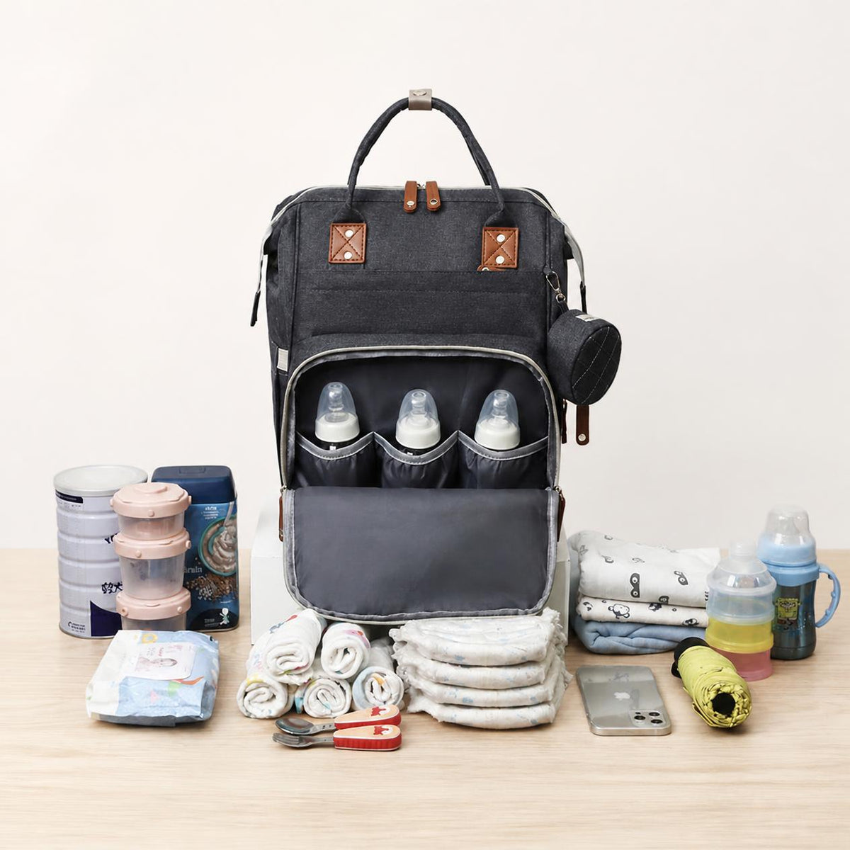 Pack Famille : poche à 3 compartiments biberons du Cocon