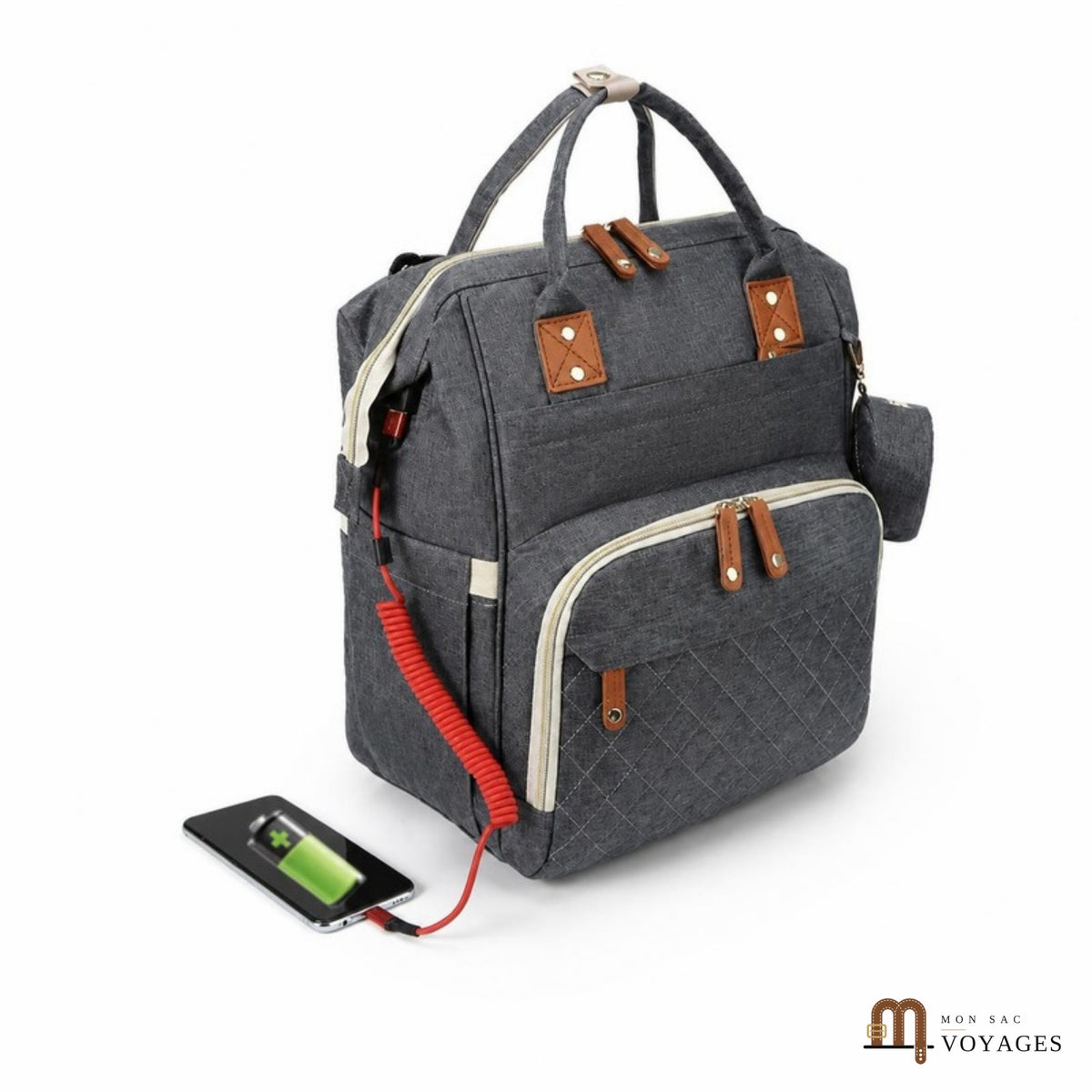 Port USB intégré du sac à langer Cocon
