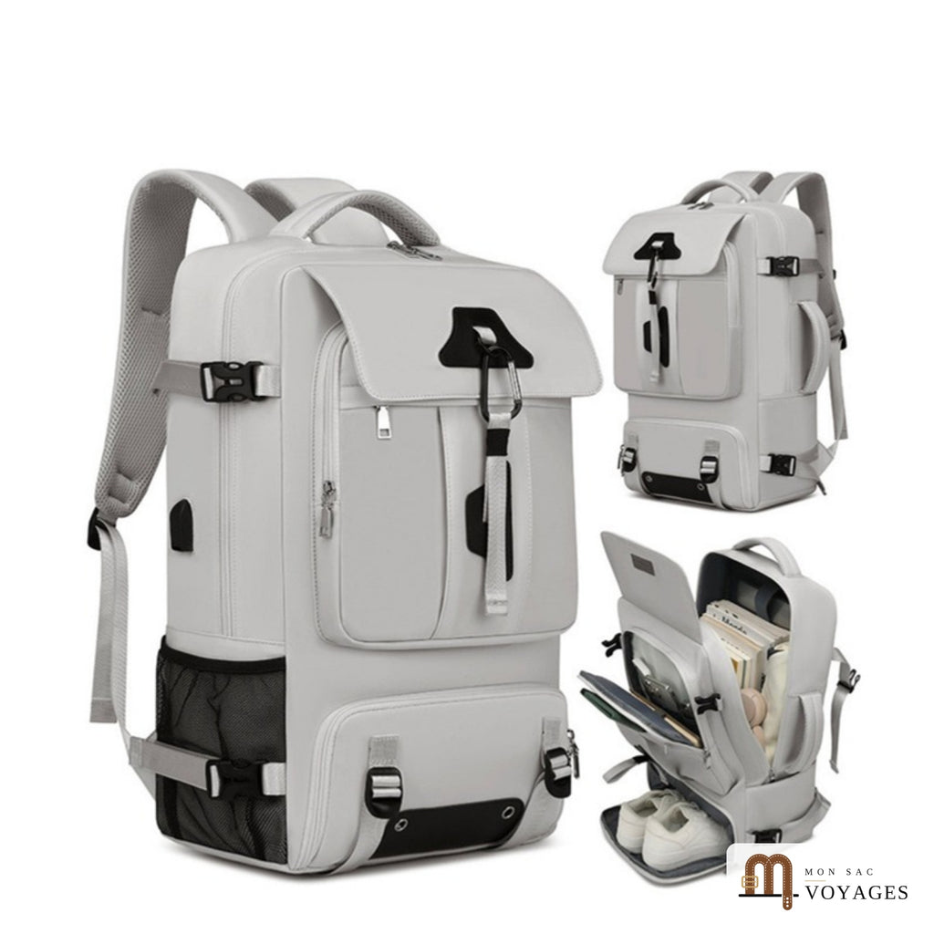 Sac à dos cabine Escapade coloris gris, vue complète