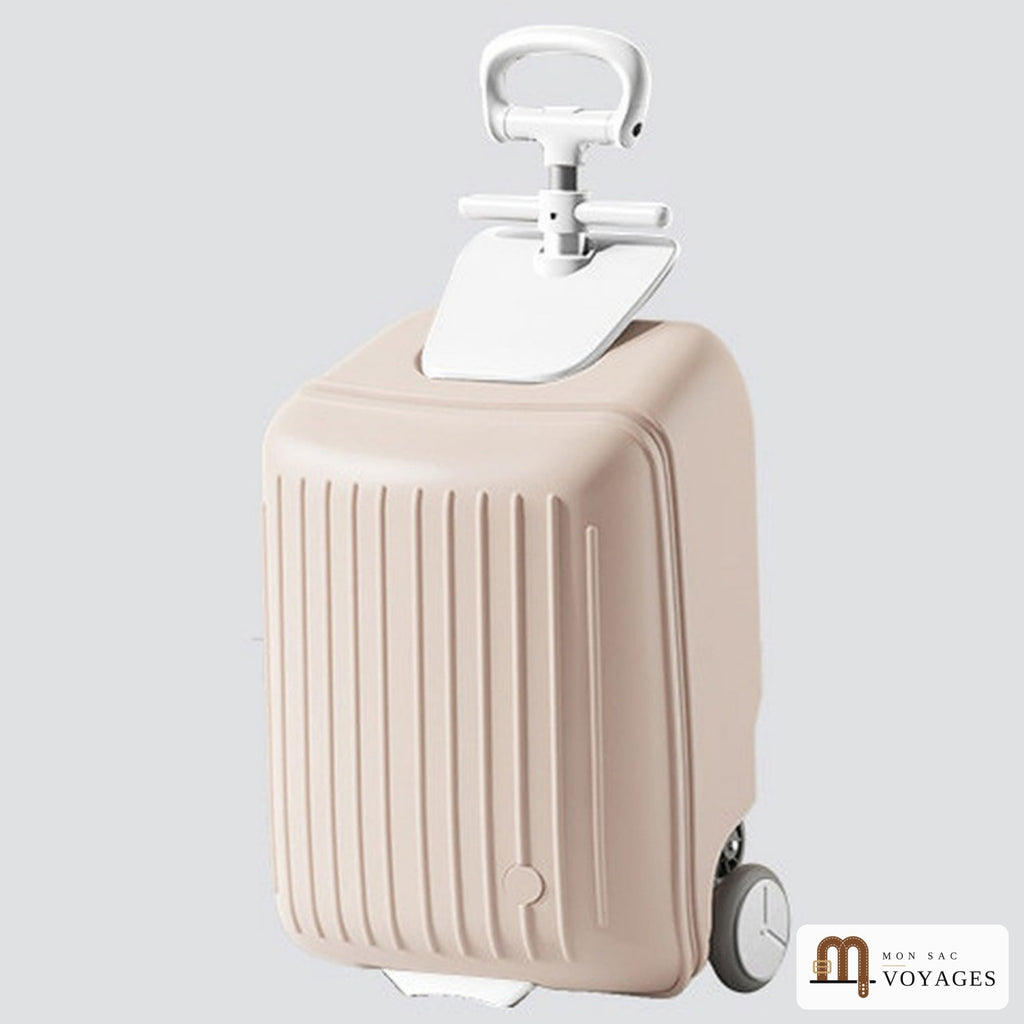 Valise enfant Copilote rose vue de face