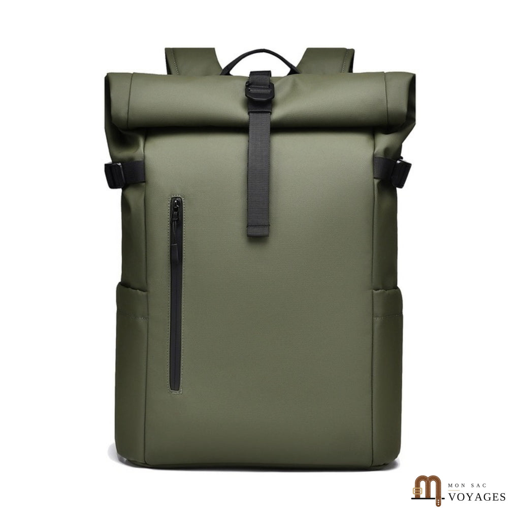 Sac à dos voyage roll-top Citadin vert kaki