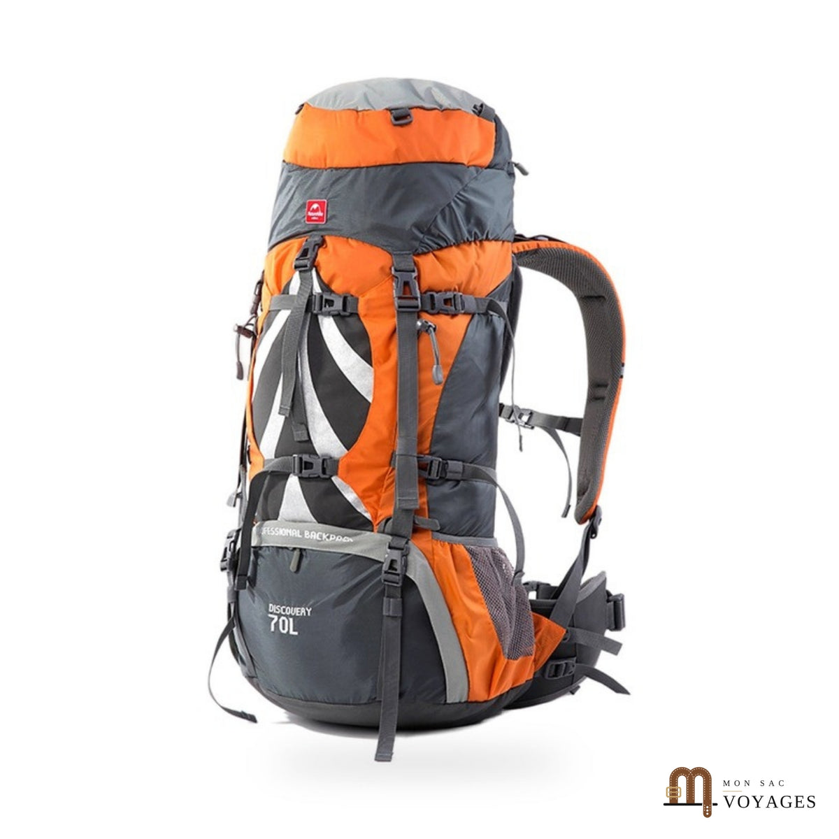 Sac à dos de voyage 70 L Sentier orange