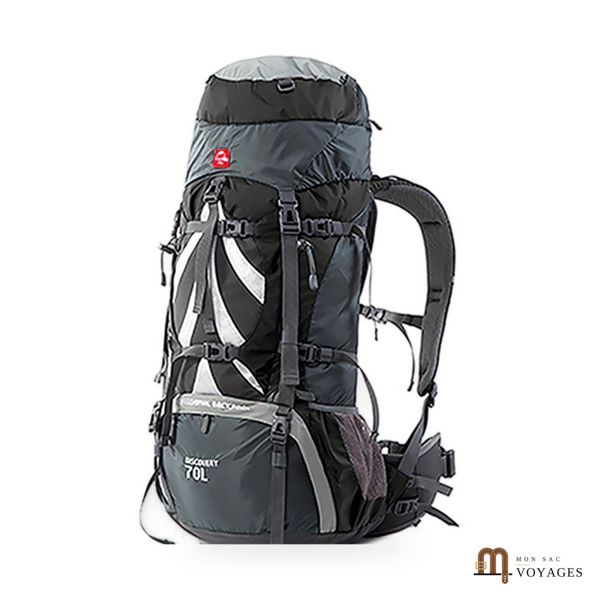Sac à dos de voyage 70 L Sentier noir-gris