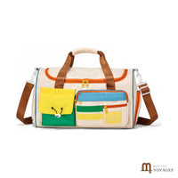 Sac de voyage week-end Palette colorblock beige