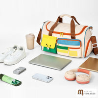 Sac de voyage week-end Palette beige avec affaires de voyage
