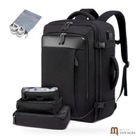 Sac à dos cabine Horizon 42 L coloris noir intégral avec 3 cubes de rangement et sac à chaussures
