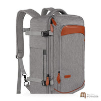 Sac à dos cabine Horizon gris vu de côté avec sangles de compression