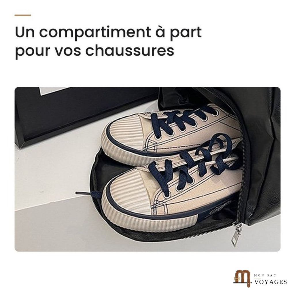 Pack Milano + Calanque : compartiment chaussures du sac Milano