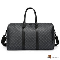 Sac de voyage week-end Dandy gris à losanges vu de face
