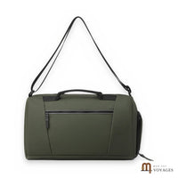 Sac de voyage polochon Zénith vert militaire avec bandoulière réglable, sur fond blanc