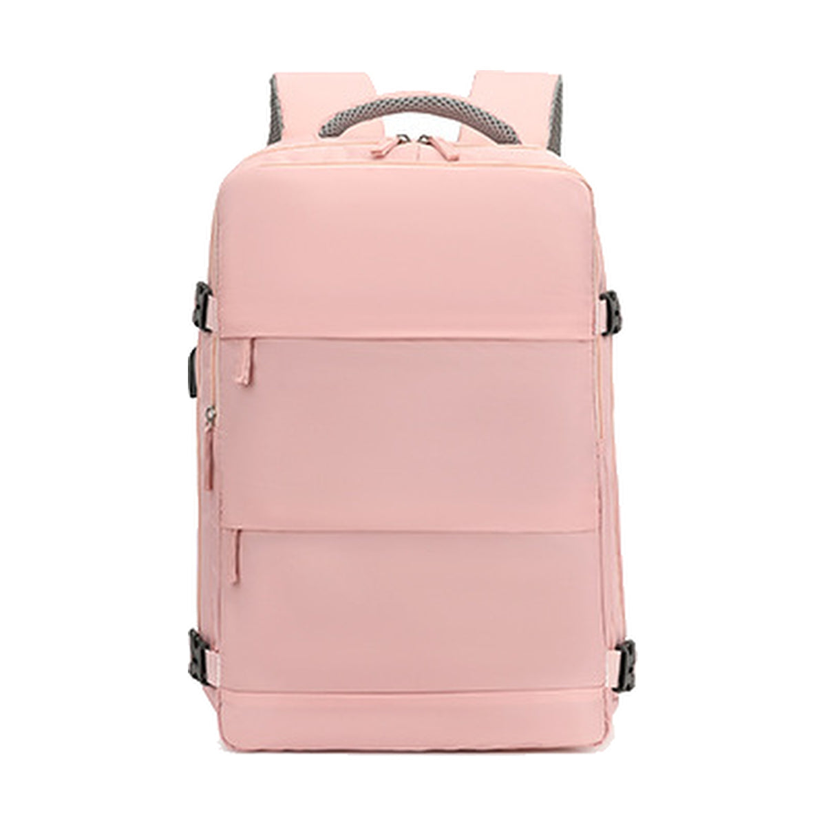 Sac à dos de voyage Azur rose vu de face sur fond blanc