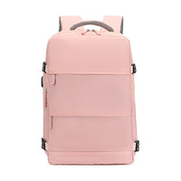 Sac à dos de voyage Azur rose vu de face sur fond blanc