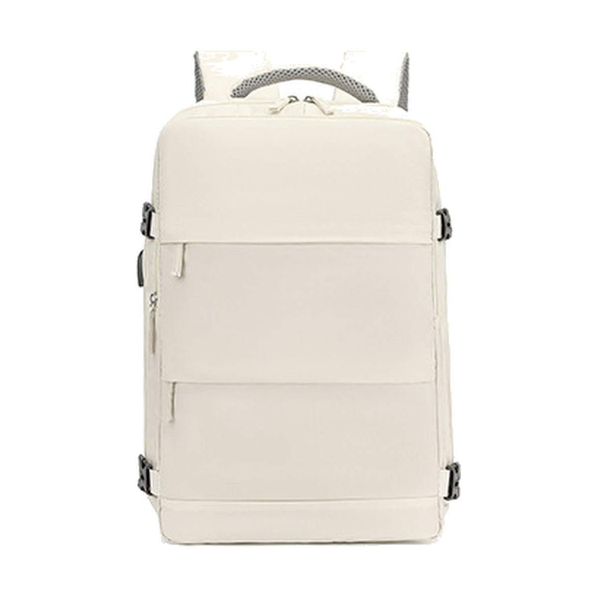 Sac à dos de voyage Azur beige vu de face sur fond blanc