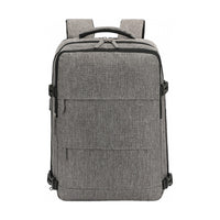 Sac à dos de voyage Azur gris vu de face sur fond blanc