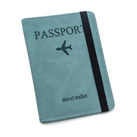 Porte-passeport anti-RFID Passage marron, vu de face sur fond blanc